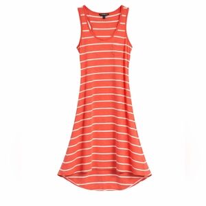 Express Coral Striped Tank Dress - Size M